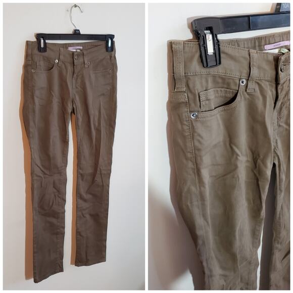 Vanessa Bruno Designer Casual Boho Tan Heddy Slim Court Low Rise Jeans Size 24 - Picture 6 of 16